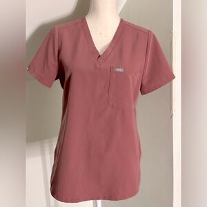 FIGS MAUVE SCRUB TOP (SMALL)